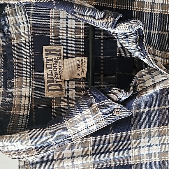 Duluth Trading Co Men's XL Tall Cotton Flannel - Picture 2 of 12